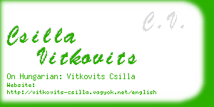 csilla vitkovits business card